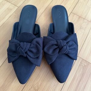 J.Crew navy mules